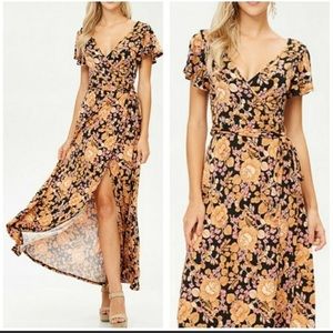 NWT Silky Wrap Maxi Dress